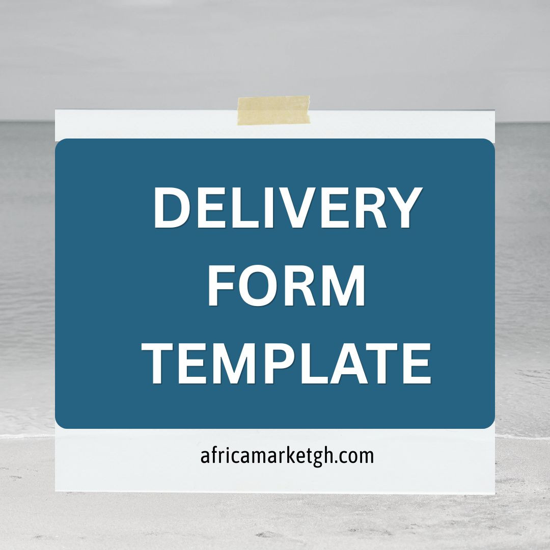 DELIVERY FORM TEMPLATE